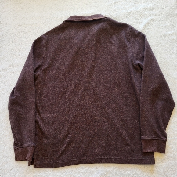 Van Heusen Men's Flex Long Sleeve 1/4 Zip  Ottoman Solid Shirt Purple Size Med - Picture 4 of 9